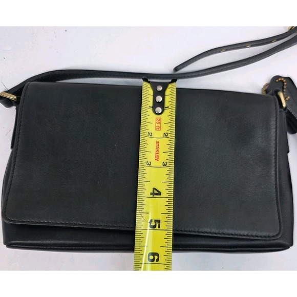 Vintage Coach Legacy West Demi Flap Shoulder Bag In Black Leather G33-9599 - Picture 7 of 7